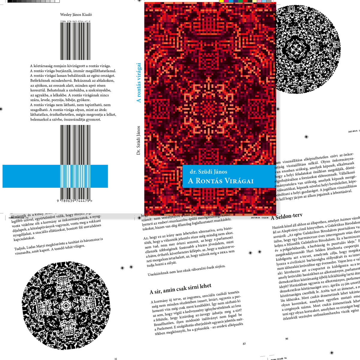 book cover with cellular automata