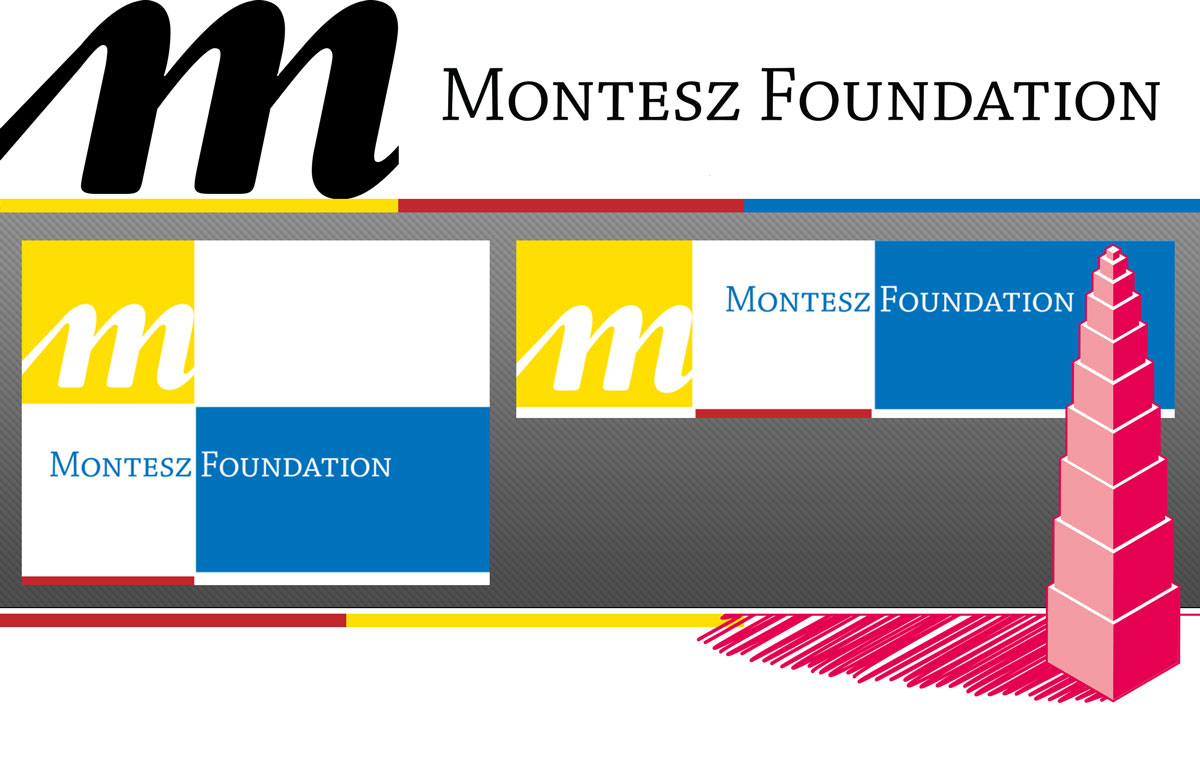 Montesz logo variations and a pink tower